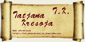 Tatjana Kresoja vizit kartica